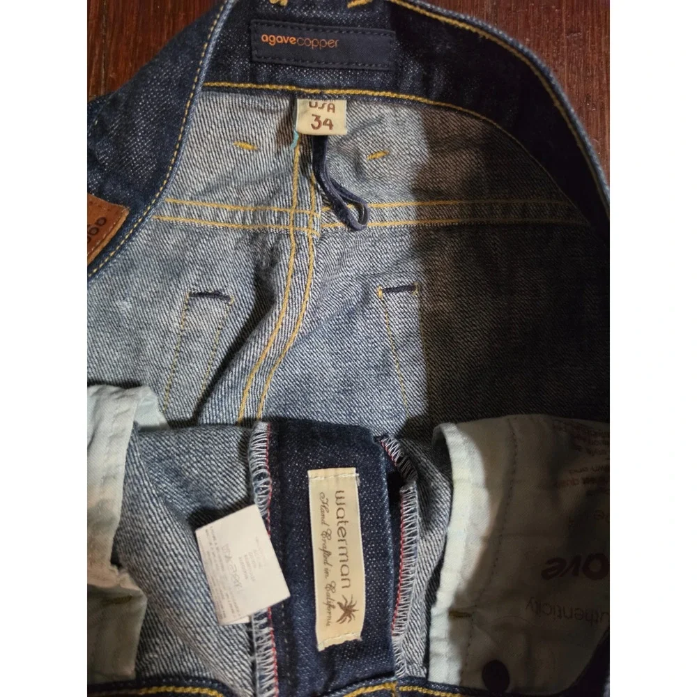 Agave Copper Denim Jeans USA California Men's 34x30 Waterman Relaxed Straight